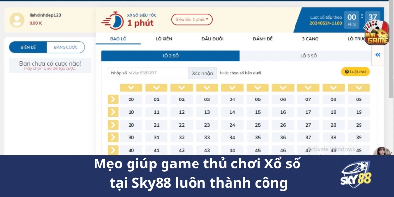 Mẹo giúp game thủ chơi Xổ số tại Sky88 luôn thành công